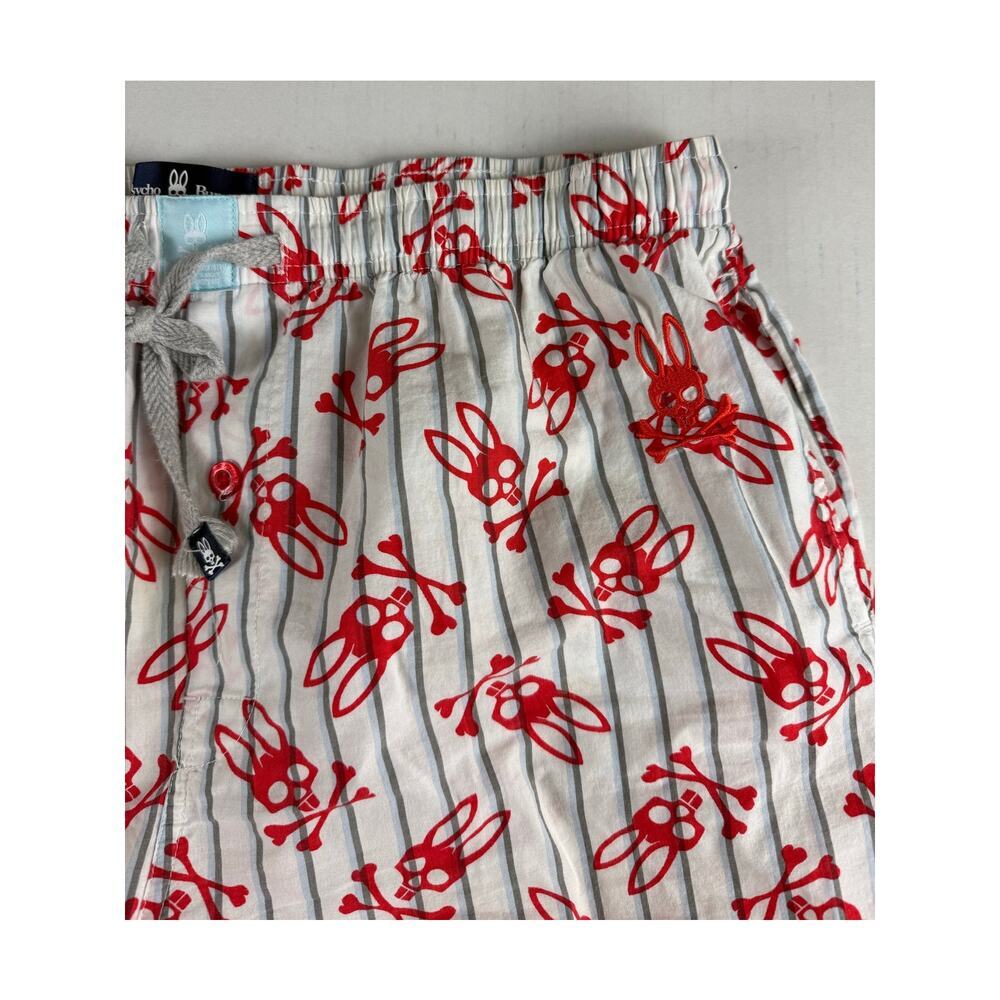 Psycho Bunny Men's Pajama Shorts - Red Logo - Size L - Picture 2 of 9